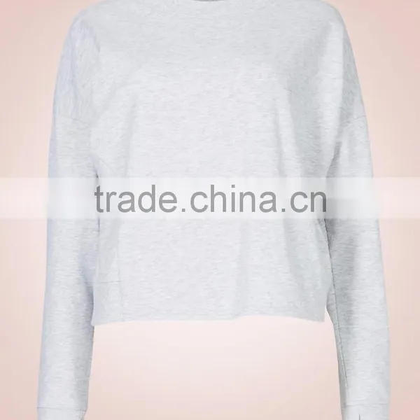 Women Sweatshirt Without Hood Active Soft Cotton Plain Dyed Long Sleeve Crew Neck Sweatshirt Oversized photo-4