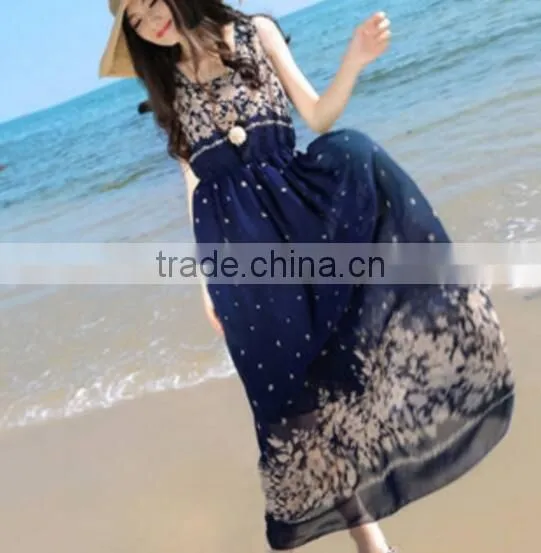 New Design Chiffon Flower Print Pleated Mini Skirt photo-4