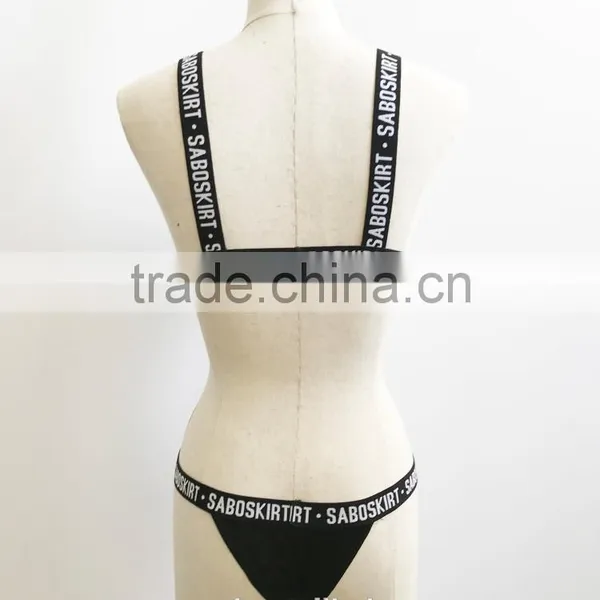 2017 New Design Letters Printing Open Sexy Girl Full Photo Fashion Sexy Girl Swimwear photo-6
