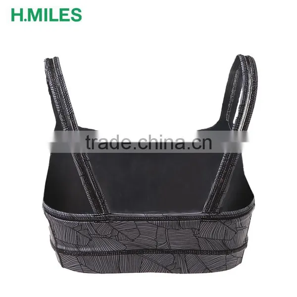 Oem Design Women's Fully Sublimation Print Quickdry Fitness Singlet Bra photo-2