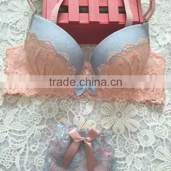 Hot Net Stylish Sexy Boob Underwear Red Color Padded Bra and Panties Set photo-3