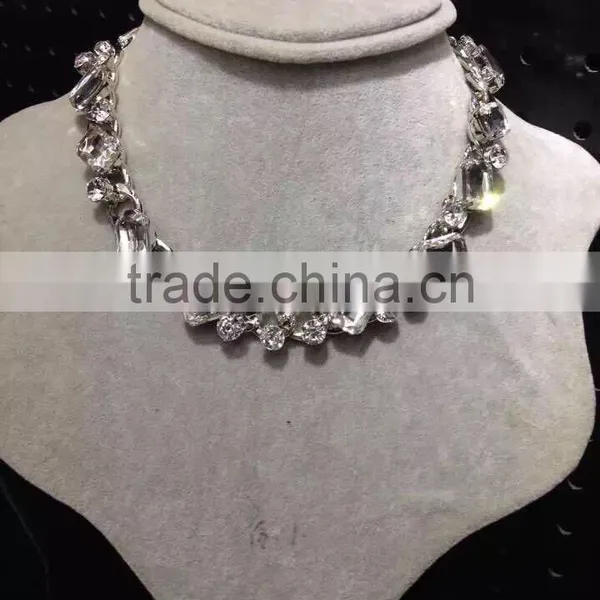 New Design Big Brand Latest Design Crystal Beads Collar Necklace Jewelry for Women photo-4