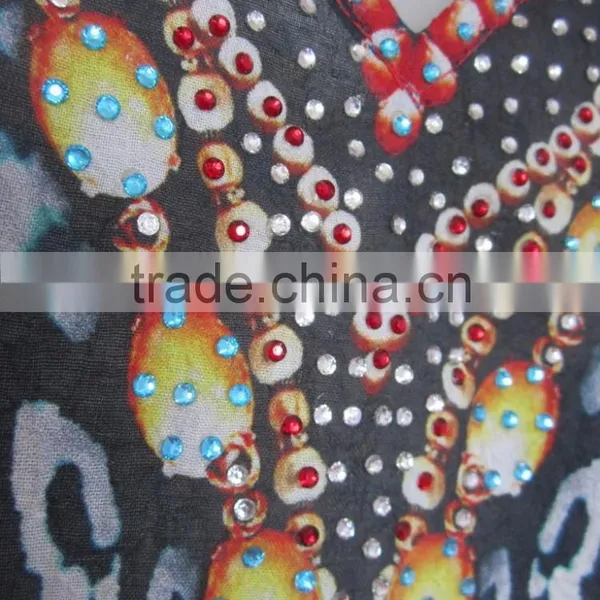 Crystal Embellished COTTON Kaftan CAFTAN Tunic Poncho Blouse photo-3