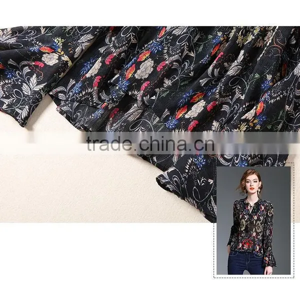Maxnegio Lotus Leaf Sleeves Blouse Neck Designs Cutting Fashion Design Lady Blouse photo-6