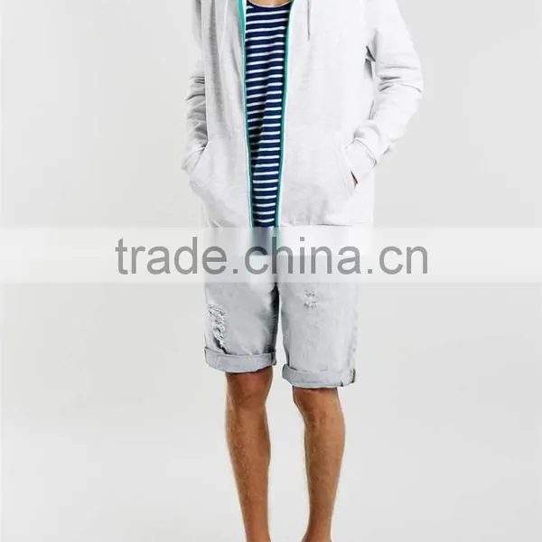 White and Navy Striped Custom Design Mens Gym Singlets photo-3