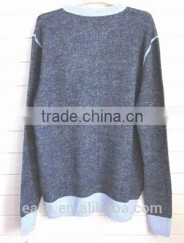 Fashion 12GG Knitted Elegant Brief V-Neck Pullover Winter Thick Sweater For Man photo-2