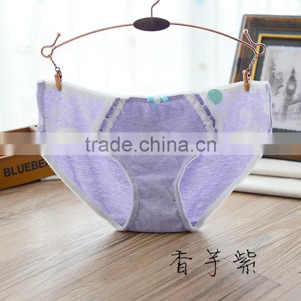 Girls Candy Color Bowknot Pure Cotton Briefs Panty Sexy Lace Women Cute Briefs Underwear photo-6
