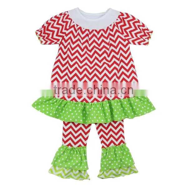 Factory Wholesale Solid Ruffle Dress Quarterfoil Boutique Christmas Boutique Girl Clothing photo-2