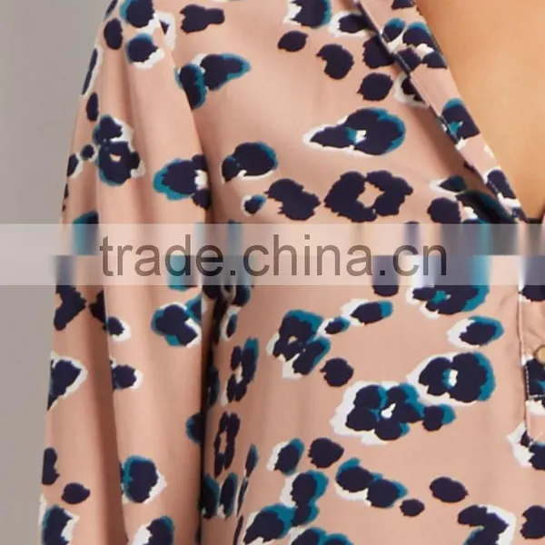 Latest Design New Fashion Button up Printing Long Sleeve Maternity Clothes photo-5