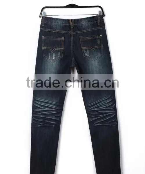 2016 Jean Garments Factory Import New Style Breathable Blue Boy Damaged Jeans Pants photo-2