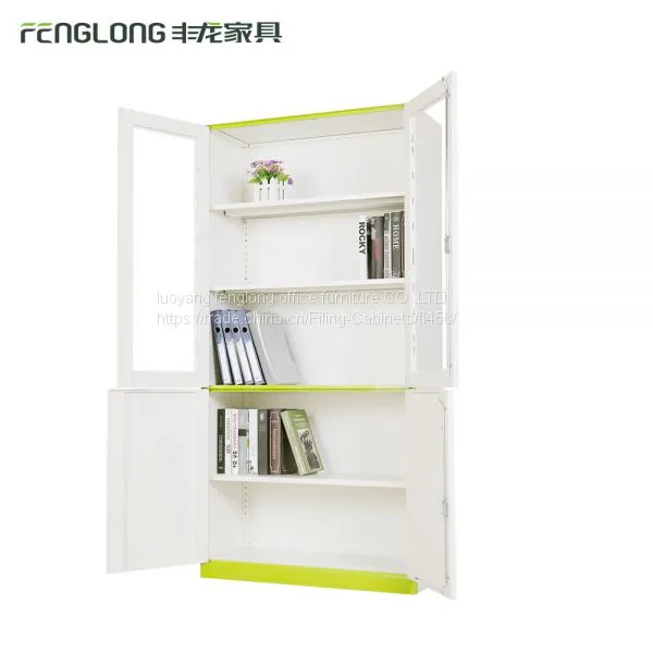 Laboratory and Library Used Stainless Steel Glass Door Display Cabinet photo-2