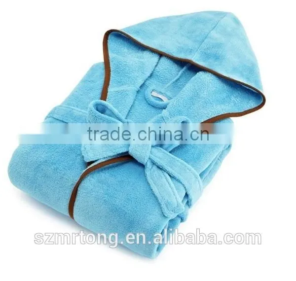 customized quality solid color coral velvet bathrobe