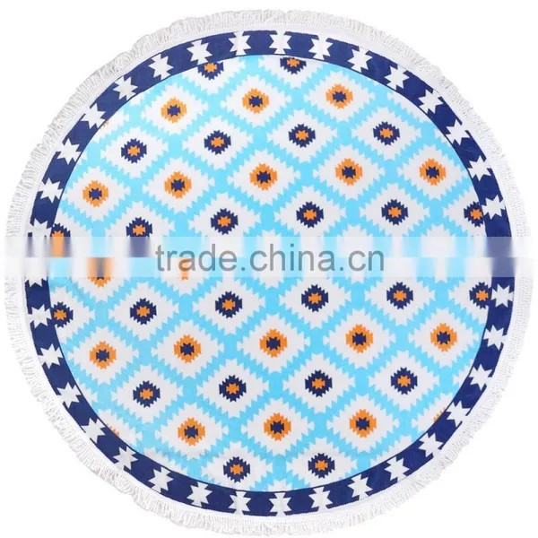 Stock Round Beach Towel With Tassel Cheap Turkish Beach Towel With Low Price photo-5