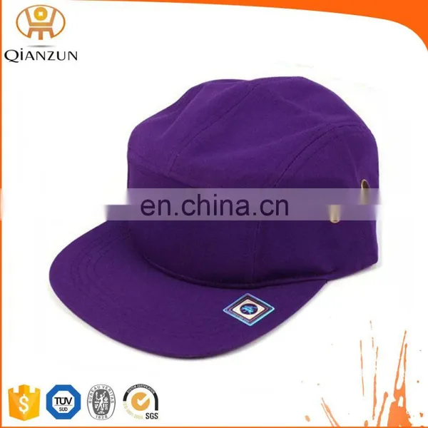Flat Bill Cap 100% Cotton 5 Panel Jockey Style Mens Hat photo-2