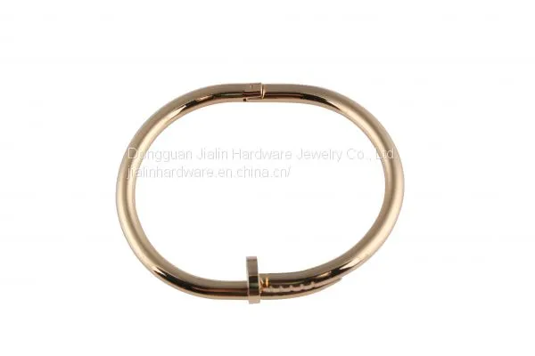 Shinny Black Decorative Stainless Steel Nail Bangles for Women photo-2