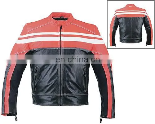 HMB-0412A LEATHER MOTORBIKE JACKETS MOTORCYCLE BIKER COATS photo-5