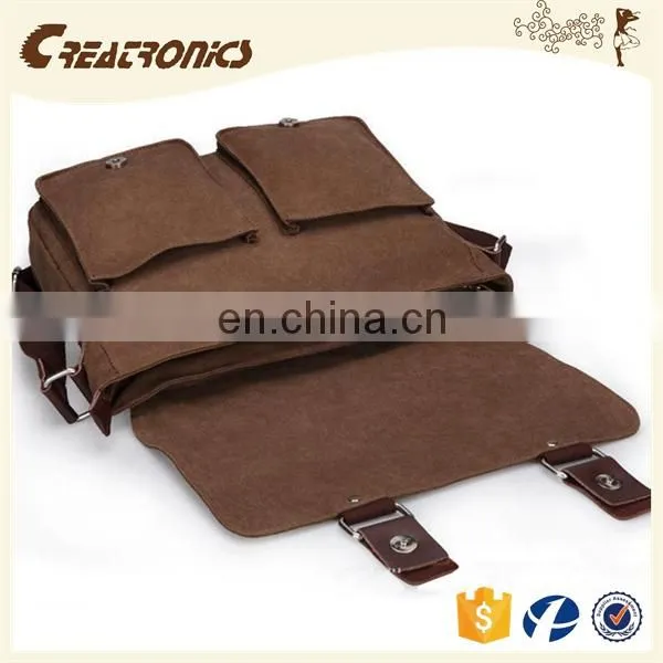 CR on Time Delivery Guaranteed 2016 Latest Fashion Men's Canvas Shoulder Bag Brown Vintage Messenger Bags photo-5
