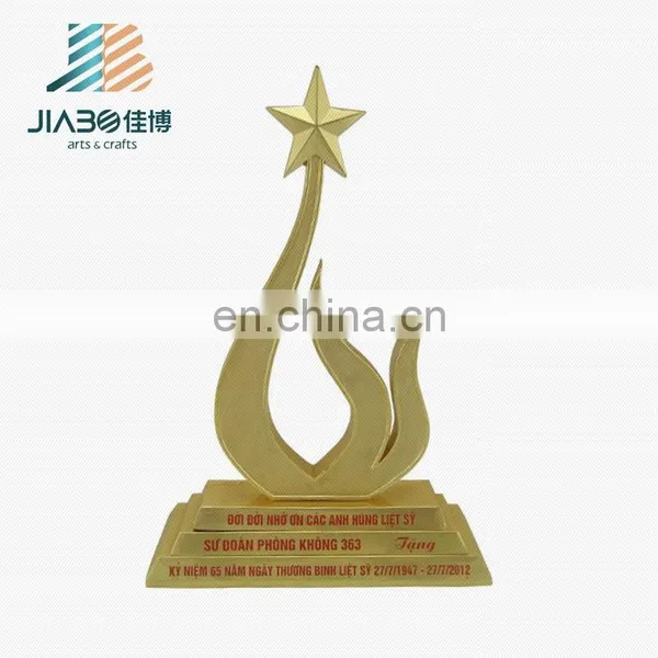 Custom Design 24k Gold Plated Metal Star Trophy photo-3