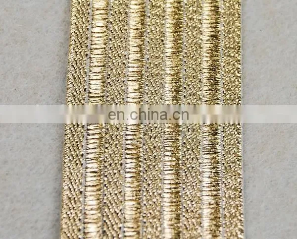 Hot Sale Lurex Elastic Tape Elastic Band With Gold Thread for Clothes photo-3