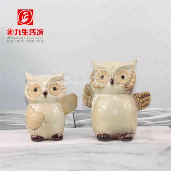 European-style Creative Retro Home LED Lamp Hollow-out Owl Resin Crafts Decorations photo-3
