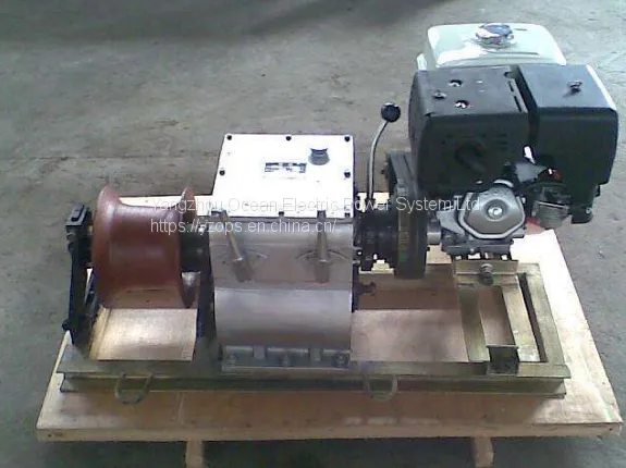gasoline engine powered winch; pulling motored winch; cable pulling motored engine winch