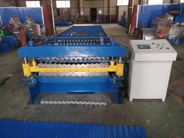 Argentina Corrugated Trapezoidal Two Profile Roof Tile Roll Forming Machine photo-5