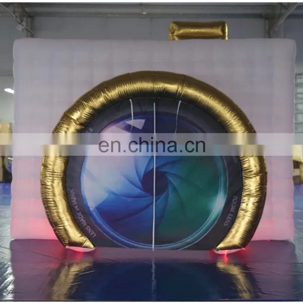 Best Wedding Party Decoration Portable Photo Booth White Mobile Inflatable Cube LED Photo Booth photo-3
