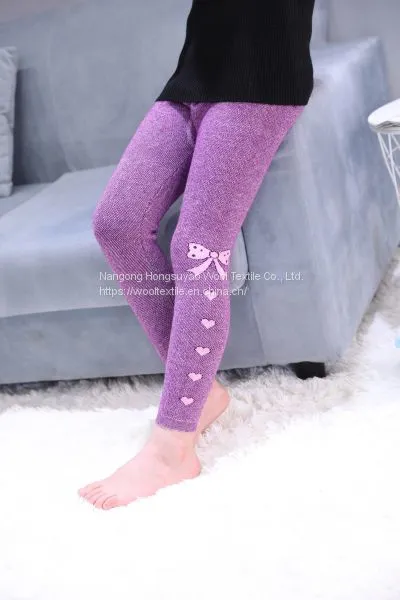 Lovely Printed Kids Leggings High Quality Cotton Soft Children Leggings With Bow Decoration photo-3