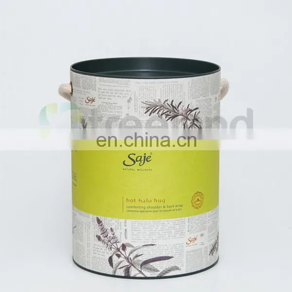 Fancy Offset Print Paper Cylindrical Gift Boxes With Handle photo-2