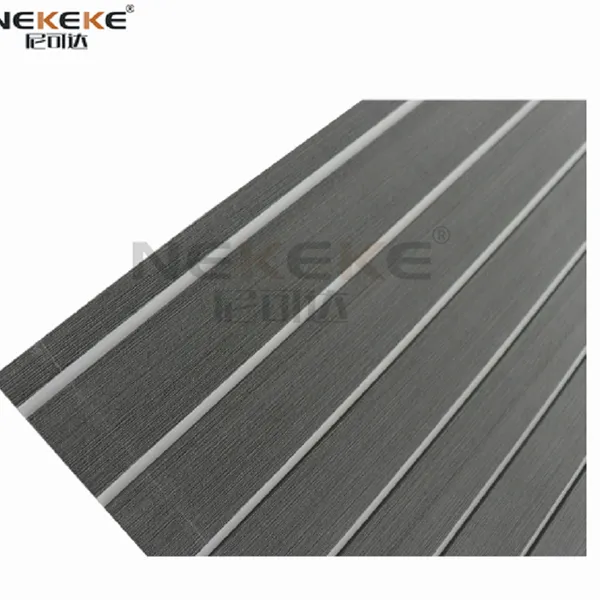 NEKEKE 6mm Dark Gray + White Lines Boat Yacht Marine EVA Deck Foam Sheet Composite Outdoor Decking photo-4