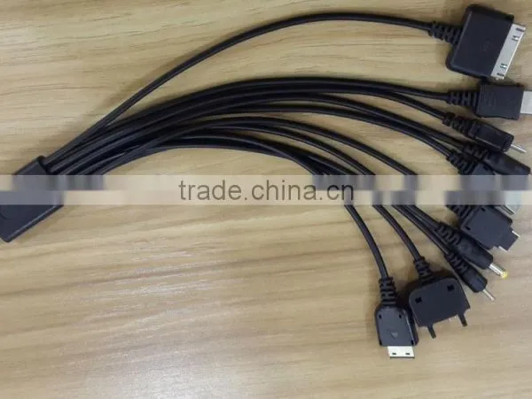 Customized 10 in 1 USB multifunction mobile charger cable
