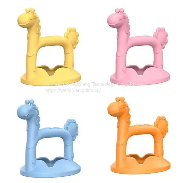 OEM High Quality New Silicone Teether Organic Baby Teethers Toy Teething Chewing Sensory Training Soothing photo-5