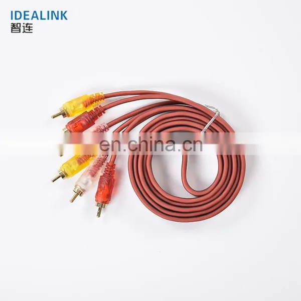 Custom Length Video Audio Extension Cable Male To Male 3 RCA Audio Video AV Cable photo-3