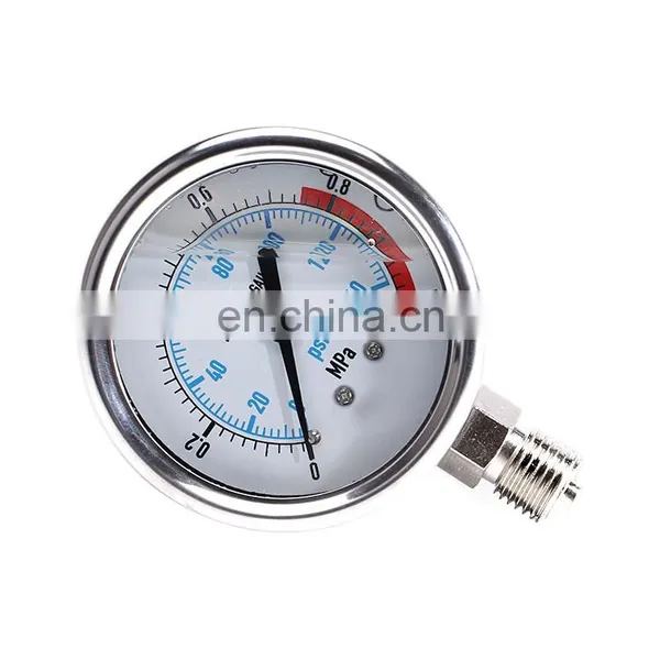 Various Models Shockproof Type Stainless Steel Water/Oil/Steam/Compressed Air Support Customization Differential Pressure Gauge photo-4