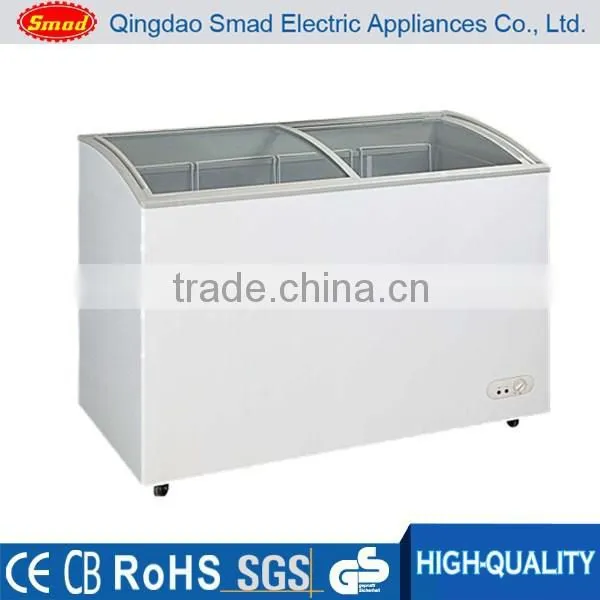 138L Supermarket Chest Freezer With Sliding Curved Glass Door photo-3