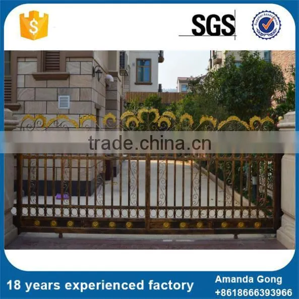 Zero Pollution Hot-Dip Galvanized Wrought Decorative Garden Iron Gate photo-2