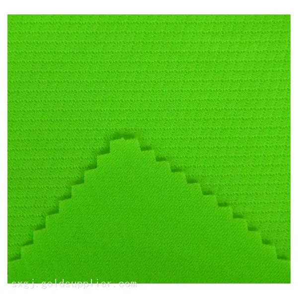 EN471 Fluorescent Dry Fit Polyester Warp Knitted Bird Eye Mesh Fabric photo-4