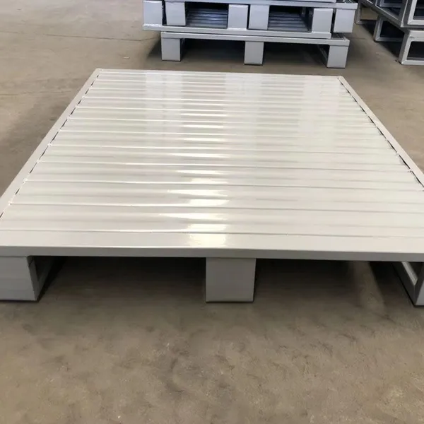 Metal Turnover Pallet; Logistics Steel Forklift Pallet; Workshop Warehouse Moisture-proof Cushion Pallet Cargo Stacking Pallet photo-2