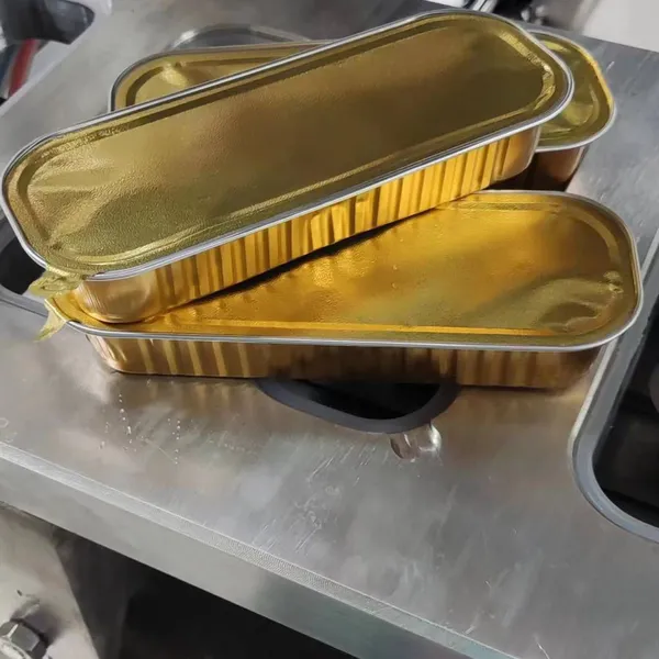 Fully Automatic Film Sealing Machine for Shrimp Tail Aluminum Foil Boxes, Pneumatic Packaging Machine for Cheese Aluminum Foil Boxes photo-4