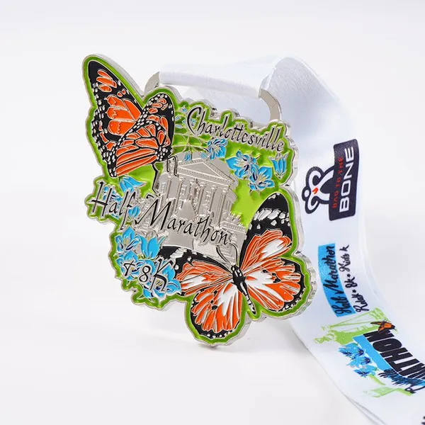 Trophies Medals Plaques Award Custom Design Factory Gold Color Dubai Uae Sport Award Running Marathon Medal With Lanyard Ribbon photo-1