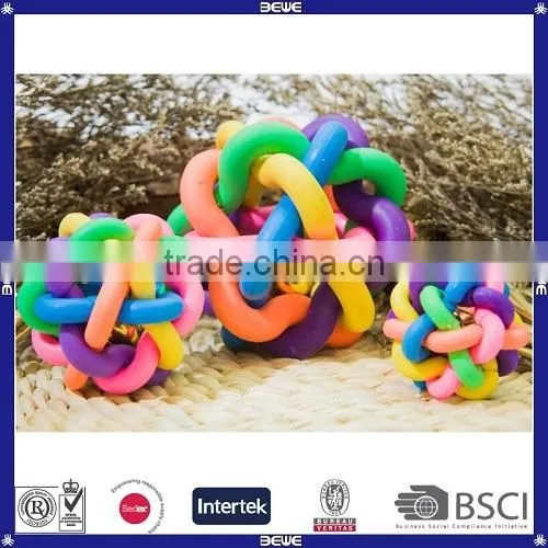 Rainbow Color Soft Rubber Vocal Cheap Balls Pet Toys Ball photo-4