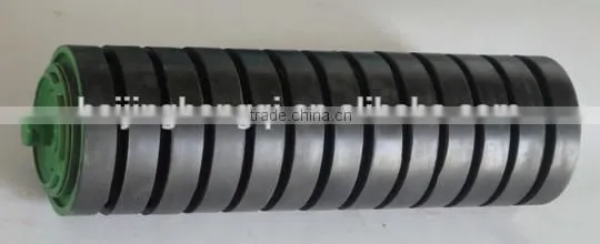 China Supplier Impact Idler Roller With Buffer Rings/Carrying Impact Roller With Different Size photo-3