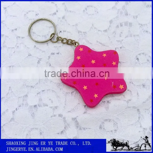 Hot Sell Cheap Custom Made Wooden Keychains WIth Mirror photo-2