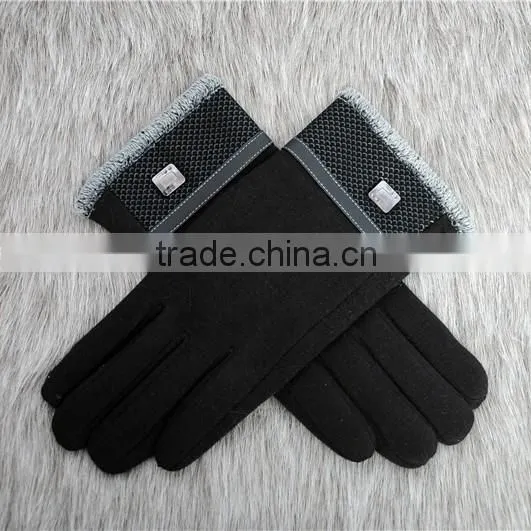 Men's Touch Screen Gloves , Fashion Full Finger Cycling Gloves With Warm Fluff photo-3