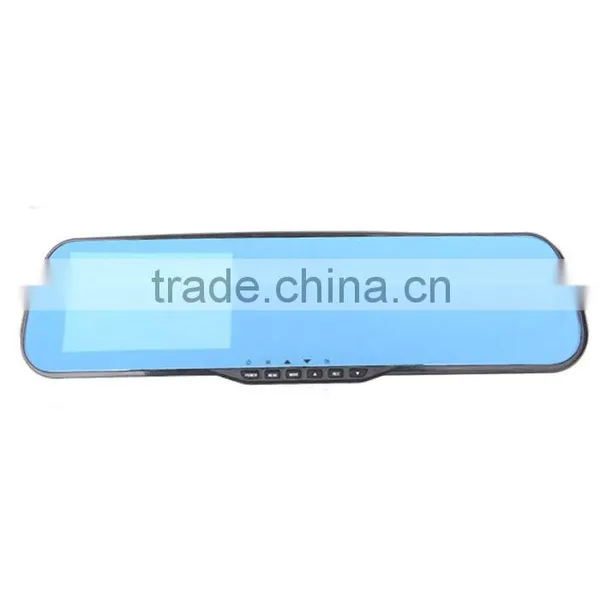 Replace Car Interior Mirror Function 4.3inch High Resolution 2channles Universal Rear-view Car Mirror Monitor