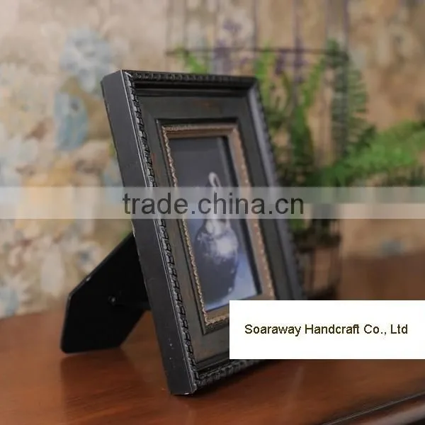 American Vintage Style European Solid Photo Frame, Antique Effect Pine Wood Photo Frame for House Decoration photo-3