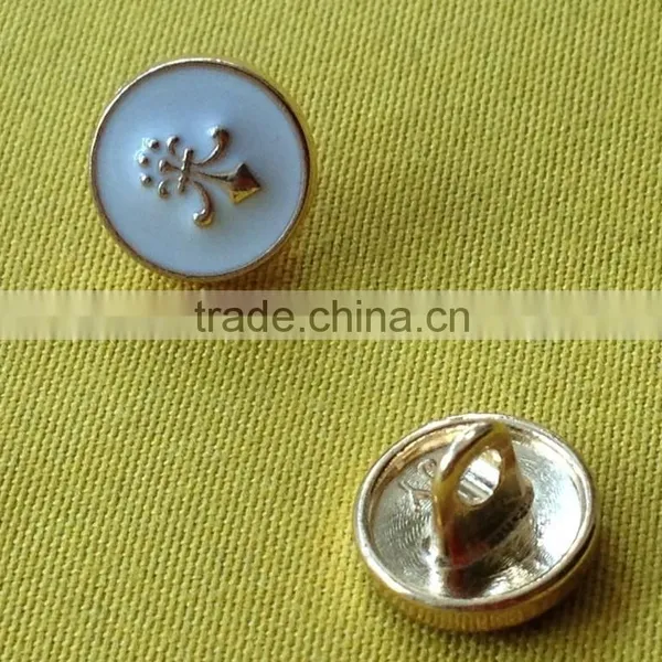 Anchor Logo White Color Enamelled Metal Shank Button --- M1876 Quality Choice photo-4