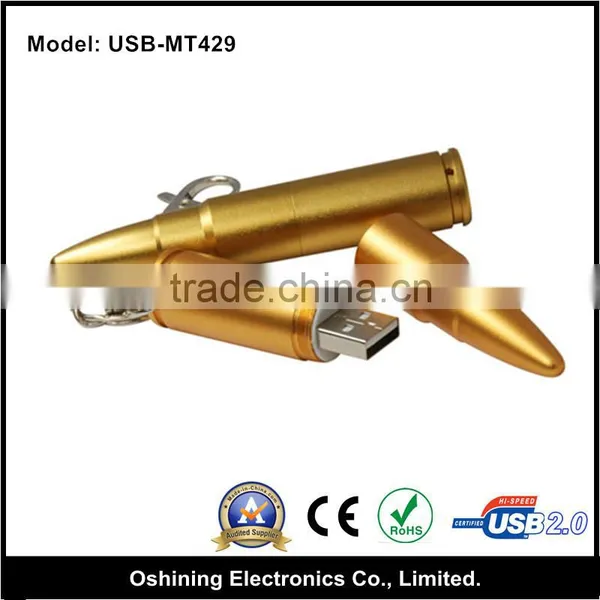 Mini Easy-Carrying Metal Cartridge Shape USB Flash Drive Bulk Cheap ( USB-MT429 )