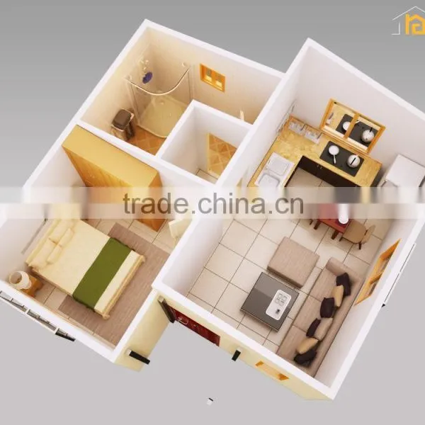 Concrete Light Steel Long Lifespan Prefab House Strong Construction Supplier's Choice photo-2