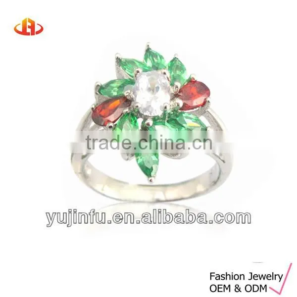 2013 Luxury Zircon Sterling Silver Ring